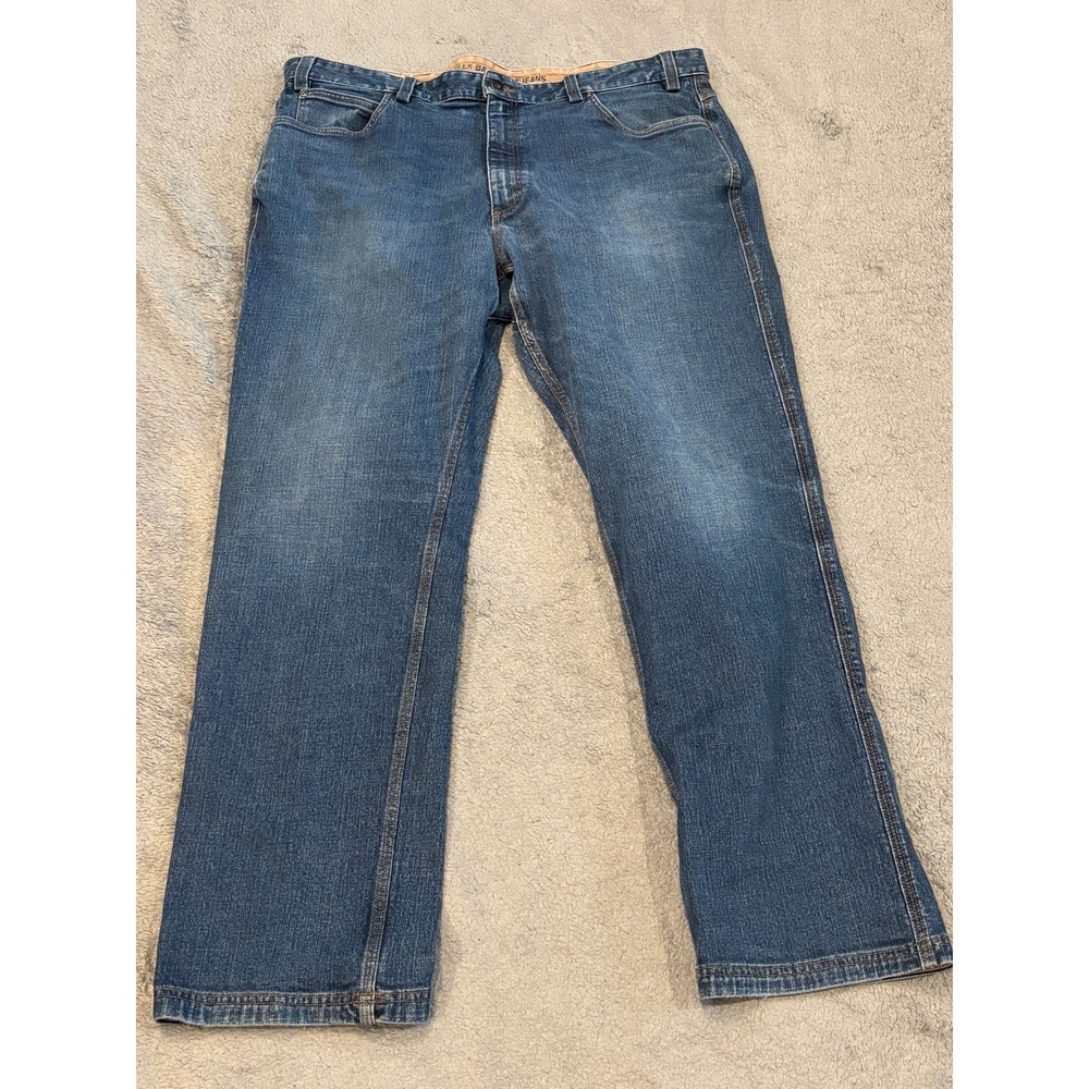 Duluth Trading Co Flex Ballroom Jeans Mens 44x34 Relaxed Fit Blue Denim Pants